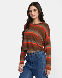 RVCA COUNTDOWN II LONG SLEEVE KNIT TOP - CRV0