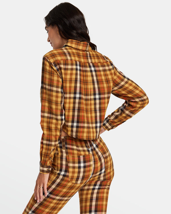 RCVA BAYSIDE FLANNEL LONG SLEEVE SHIRT - TFH0