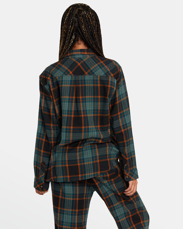 RCVA MABLE FLANNEL LONG SLEEVE SHIRT - RVB