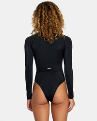 RVCA VA SPORT ESSENTIAL ONE-PIECE SWIMSUIT - BLK