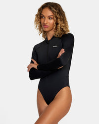 RVCA VA SPORT ESSENTIAL ONE-PIECE SWIMSUIT - BLK