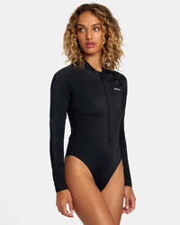 RVCA VA SPORT ESSENTIAL ONE-PIECE SWIMSUIT - BLK