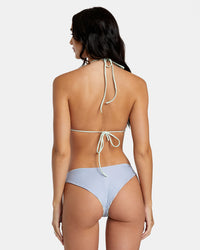 RVCA TRI STRIPE REVERSIBLE CHEEKY BIKINI BOTTOMS - MUL