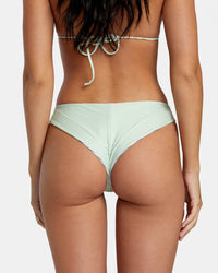 RVCA TRI STRIPE REVERSIBLE CHEEKY BIKINI BOTTOMS - MUL