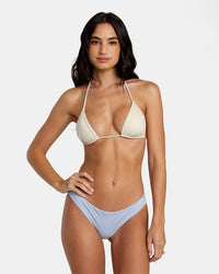 RVCA TRI STRIPE REVERSIBLE CHEEKY BIKINI BOTTOMS - MUL