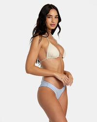 RVCA TRI STRIPE REVERSIBLE CHEEKY BIKINI BOTTOMS - MUL