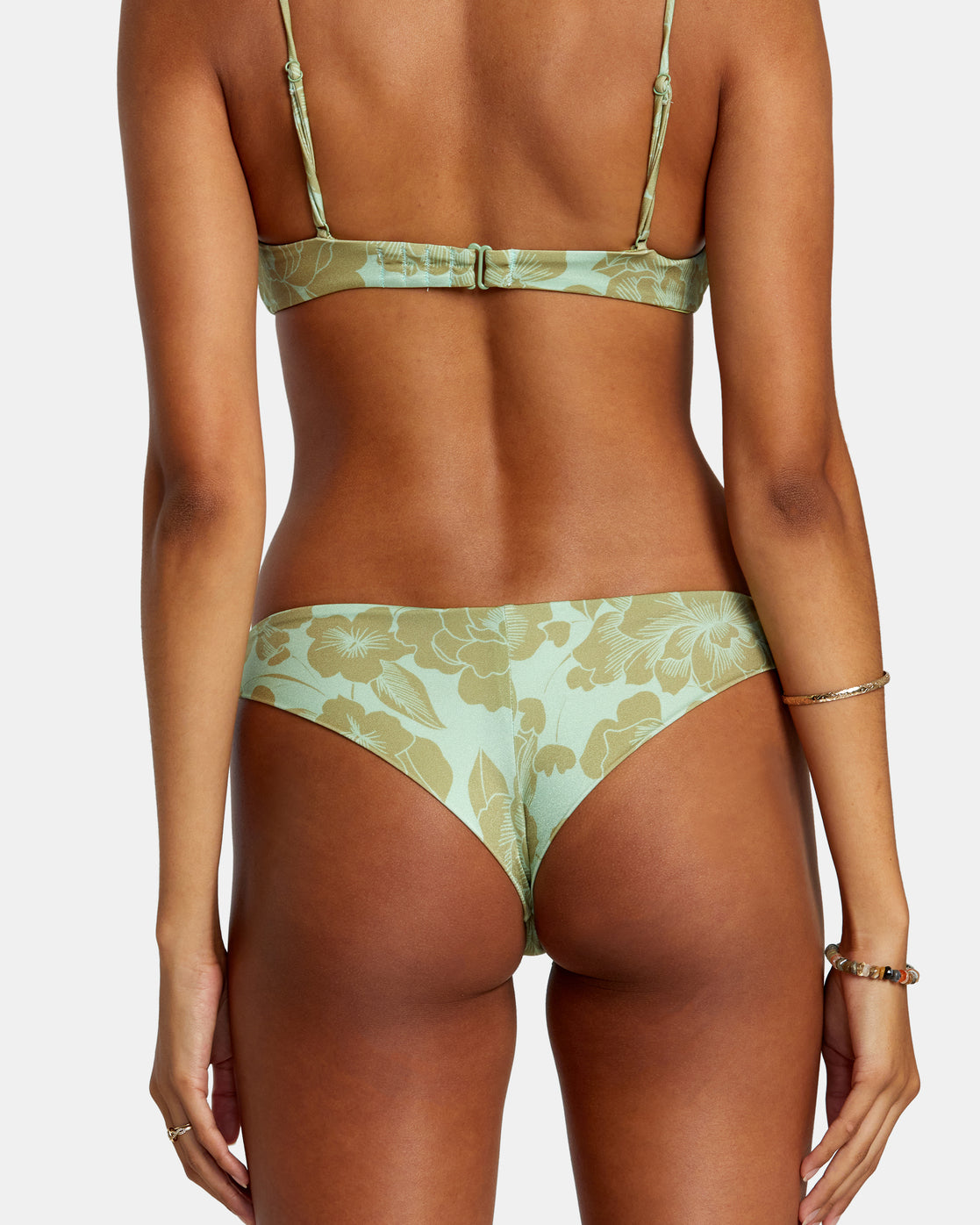 RVCA FINE LINES SHIMMER CHEEKY BIKINI BOTTOMS - SFM