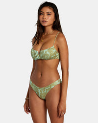RVCA FINE LINES SHIMMER CHEEKY BIKINI BOTTOMS - SFM