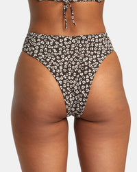 RVCA DITZ HIGH RISE CHEEKY BIKINI BOTTOM - CTF0