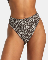 RVCA DITZ HIGH RISE CHEEKY BIKINI BOTTOM - CTF0