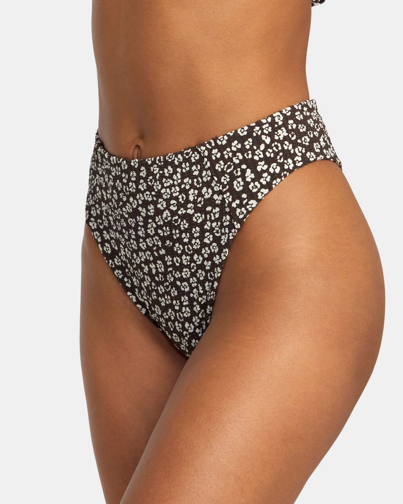 RVCA DITZ HIGH RISE CHEEKY BIKINI BOTTOM - CTF0