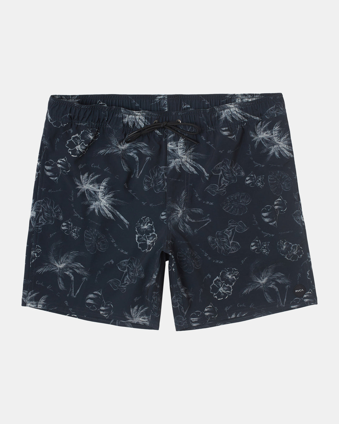 RVCA VA PIGMENT ELASTIC BOARDSHORTS 17" - BLK