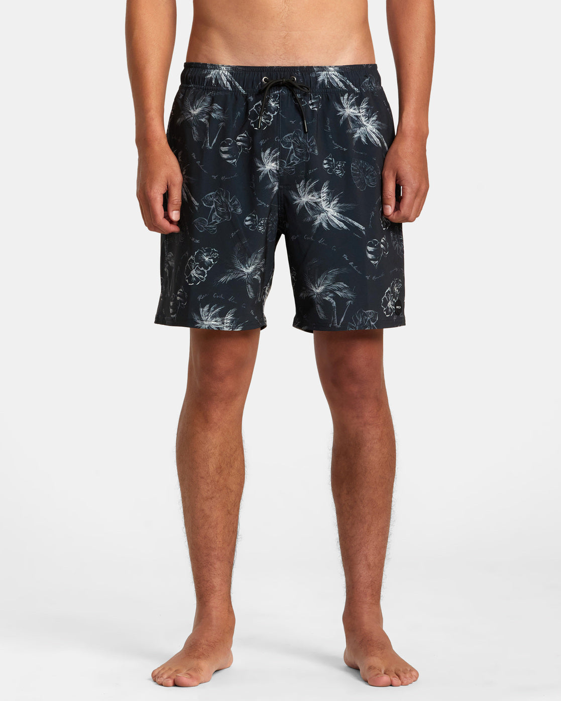 RVCA VA PIGMENT ELASTIC BOARDSHORTS 17" - BLK