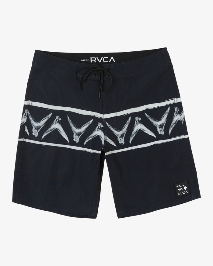 RVCA LEGEND AND MANA VA BANDED BOARDSHORTS - BLK