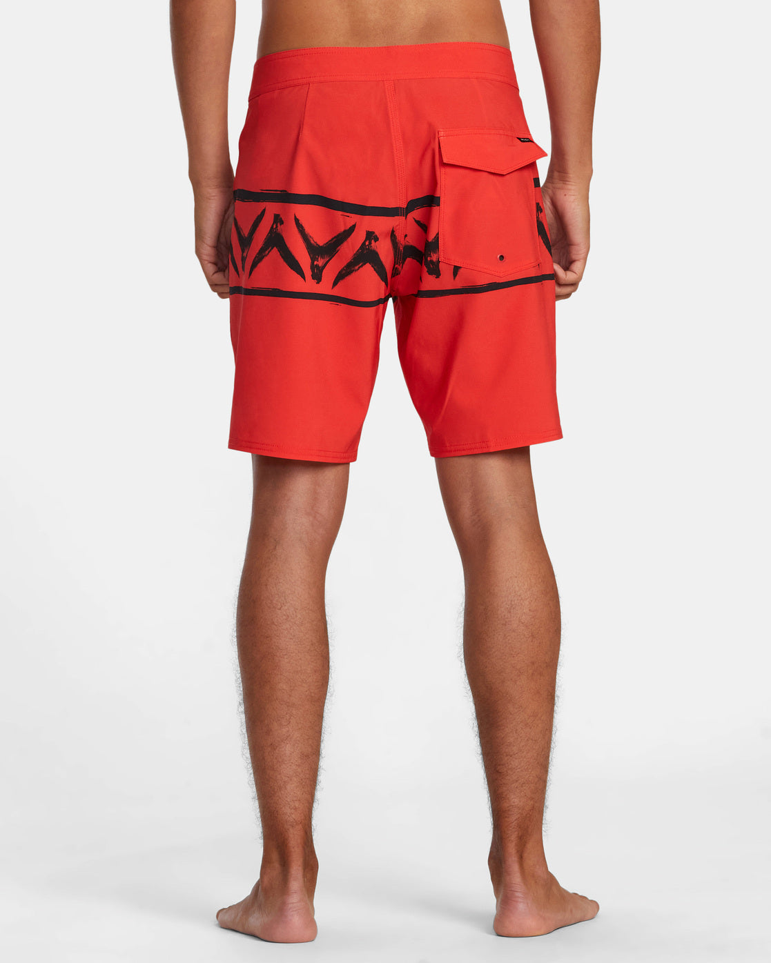 RVCA LEGEND AND MANA VA BANDED BOARDSHORTS - RED