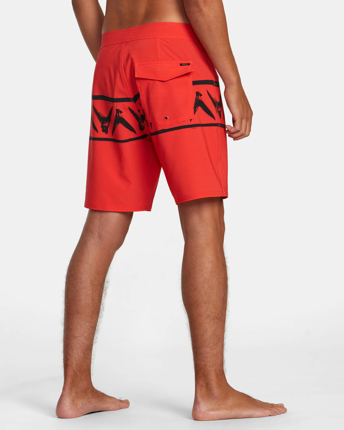 RVCA LEGEND AND MANA VA BANDED BOARDSHORTS - RED