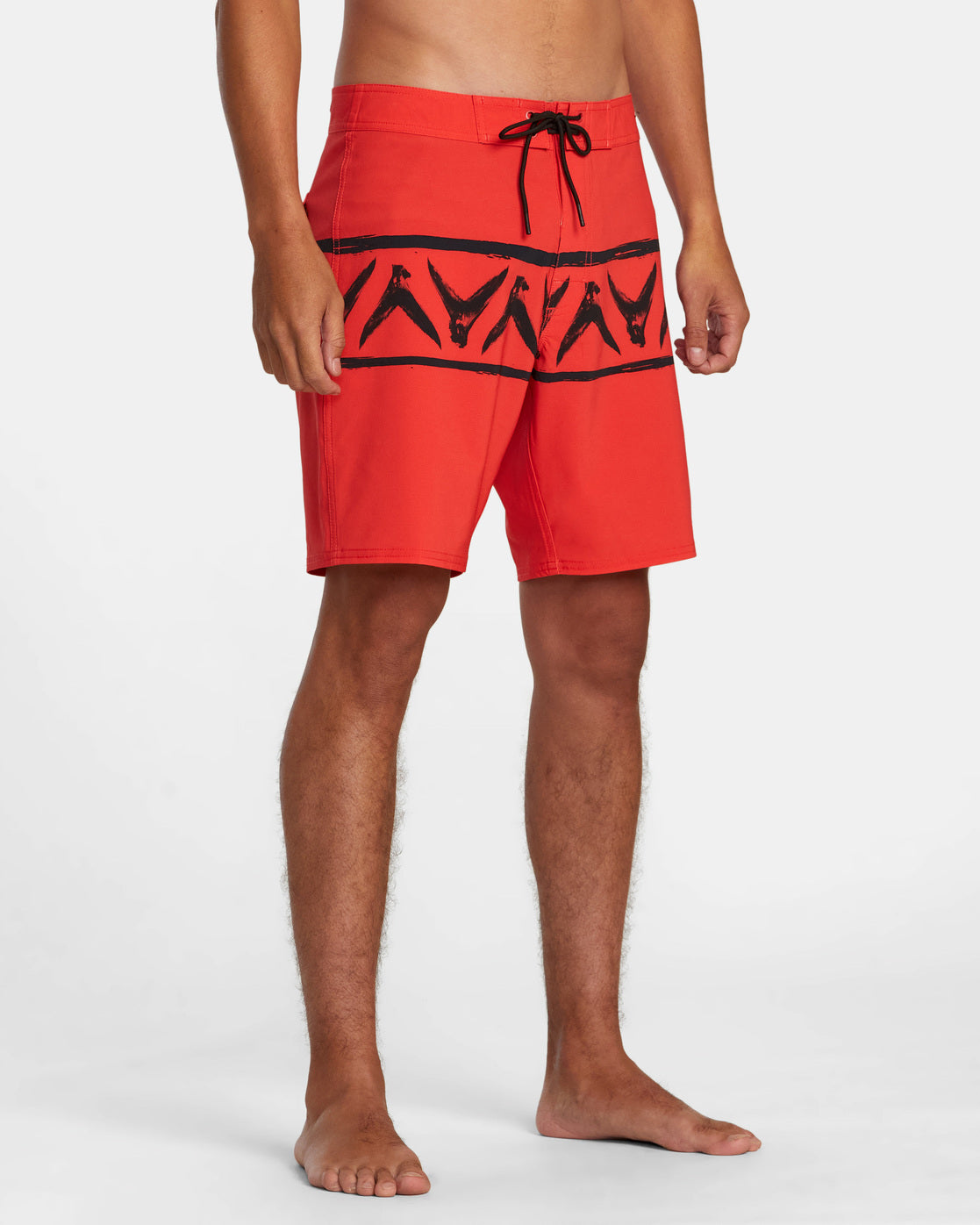 RVCA LEGEND AND MANA VA BANDED BOARDSHORTS - RED