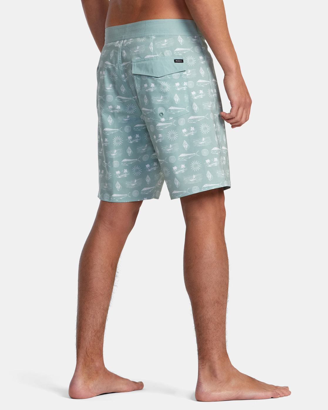 RVCA COUNTY DORADO HEMP STRETCH BOARDSHORTS 17" - GHZ