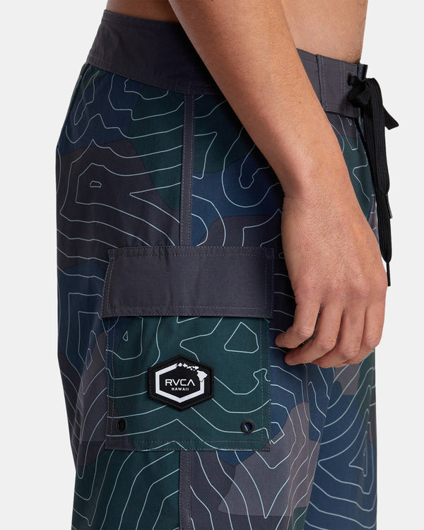 RVCA TOPO EASTERN 18" BOARDSHORTS - BHM6