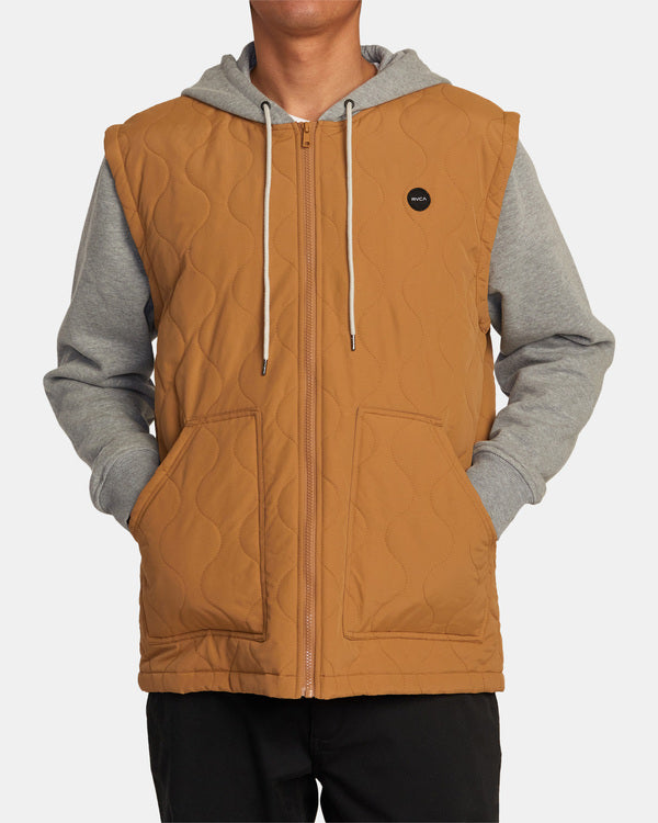 RVCA GRANT HOODED PUFFER JACKET - CML