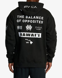 RVCA HAWAII ALL BRAND HOODIE - BLK