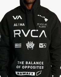 RVCA HAWAII ALL BRAND HOODIE - BLK