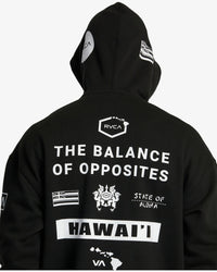 RVCA HAWAII ALL BRAND HOODIE - BLK