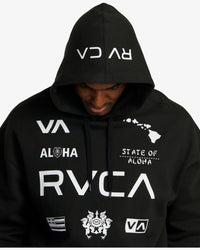 RVCA HAWAII ALL BRAND HOODIE - BLK