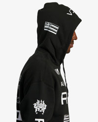 RVCA HAWAII ALL BRAND HOODIE - BLK