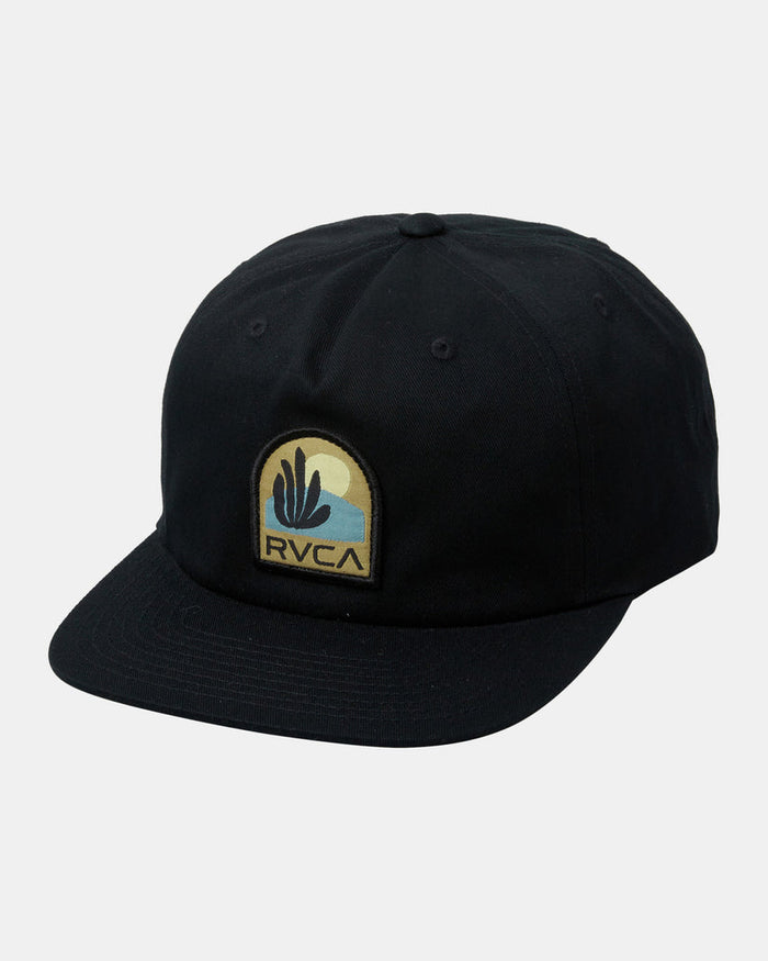 RVCA PAPER CUTS SNAPBACK HAT - BLK