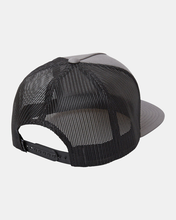 RVCA VA ATW HAWAII PATCH TRUCKER HAT - GRY