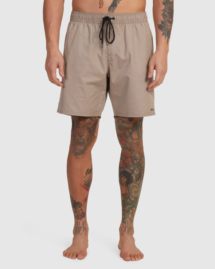 RVCA OPPOSITES ELASTIC WAIST HYBRID AMPHIBIAN SHORTS - CRT0