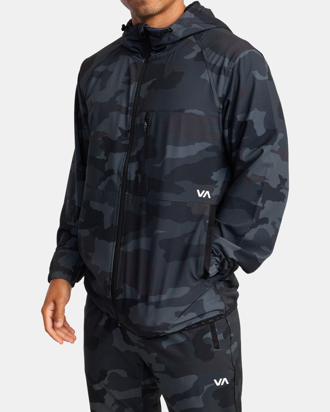 RVCA YOGGER ZIP-UP HOODED JACKET II - CAM