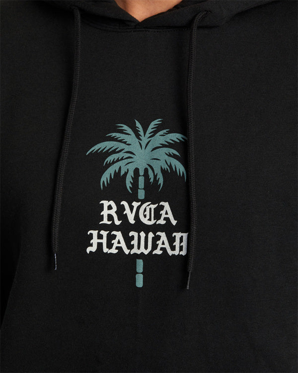 RVCA BARBED PALM HOODIE - BLK