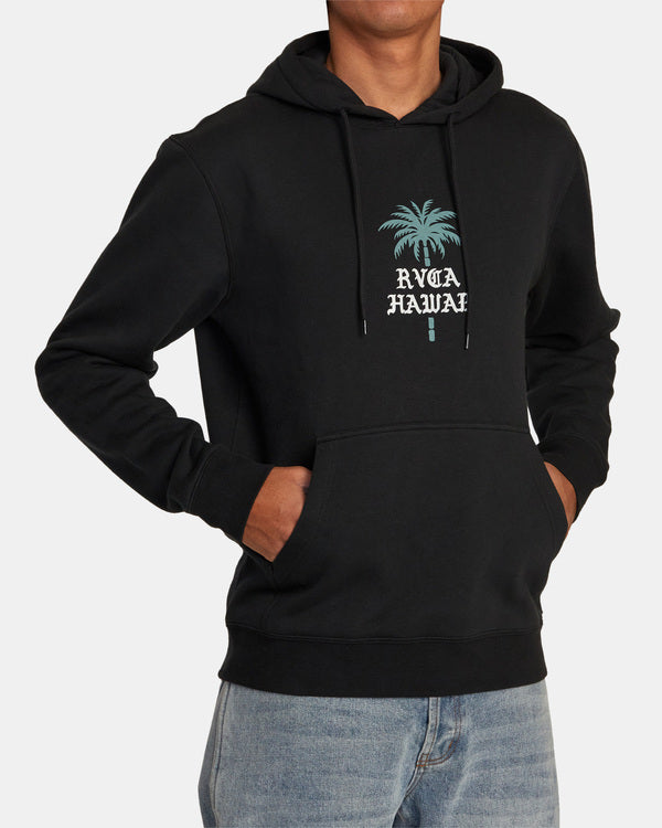 RVCA BARBED PALM HOODIE - BLK