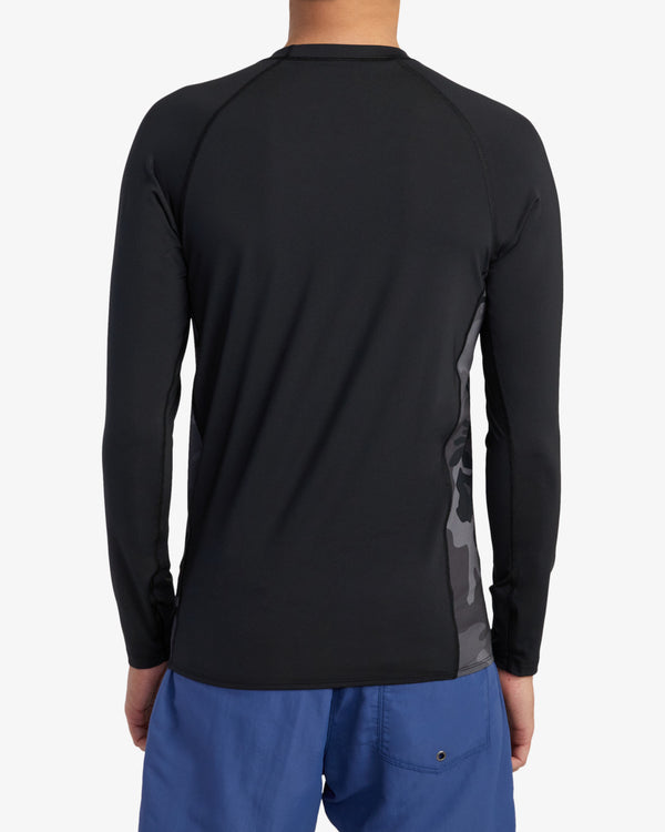 RVCA ISLAND HEX LONG SLEEVE RASHGUARD - BKC