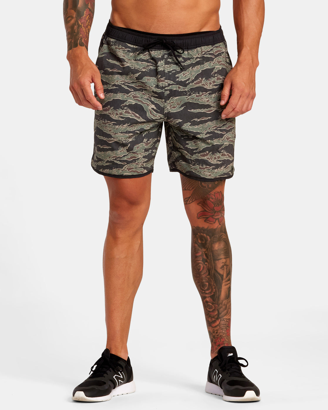 RVCA YOGGER HYBRID ELASTIC ATHLETIC SHORTS 17"- TMV6