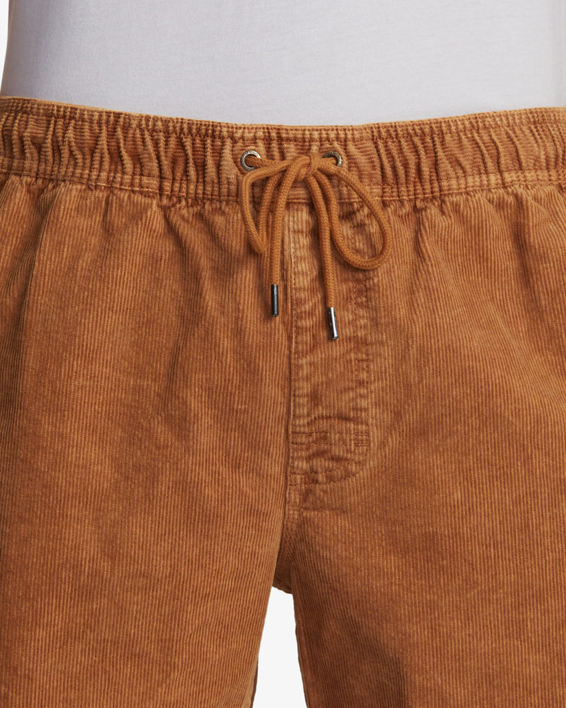 RVCA ESCAPE ELASTIC WAIST CORDUROY SHORTS 17" - CNJ0