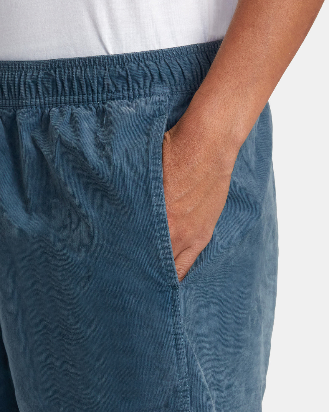 RVCA ESCAPE ELASTIC CORDUROY SHORTS 17" - BLB0