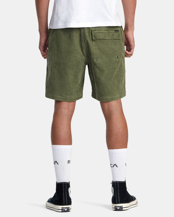 RVCA ESCAPE ELASTIC CORDUROY SHORTS 17" - SUR