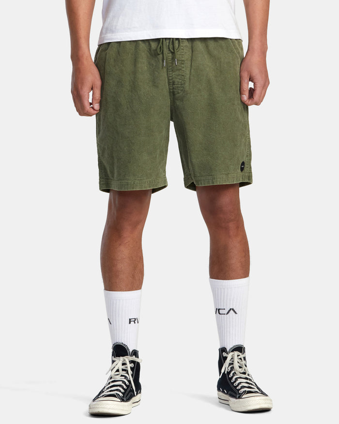 RVCA ESCAPE ELASTIC CORDUROY SHORTS 17" - SUR