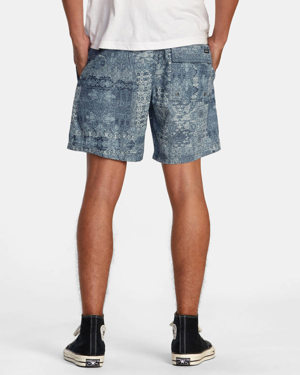 RVCA ESCAPE BEACH TRIP ELASTIC WAIST - BLU