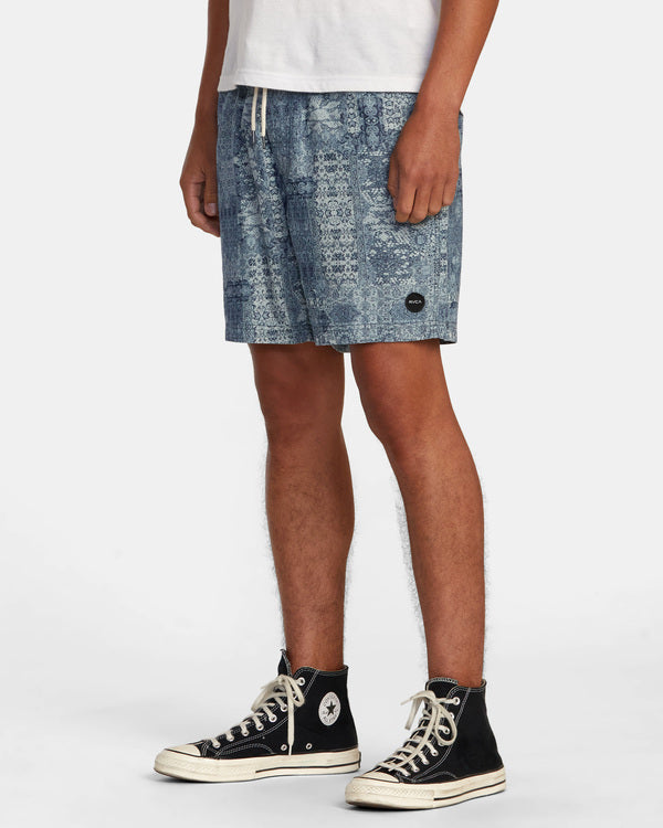 RVCA ESCAPE BEACH TRIP ELASTIC WAIST - BLU