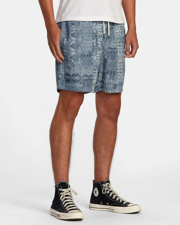 RVCA ESCAPE BEACH TRIP ELASTIC WAIST - BLU