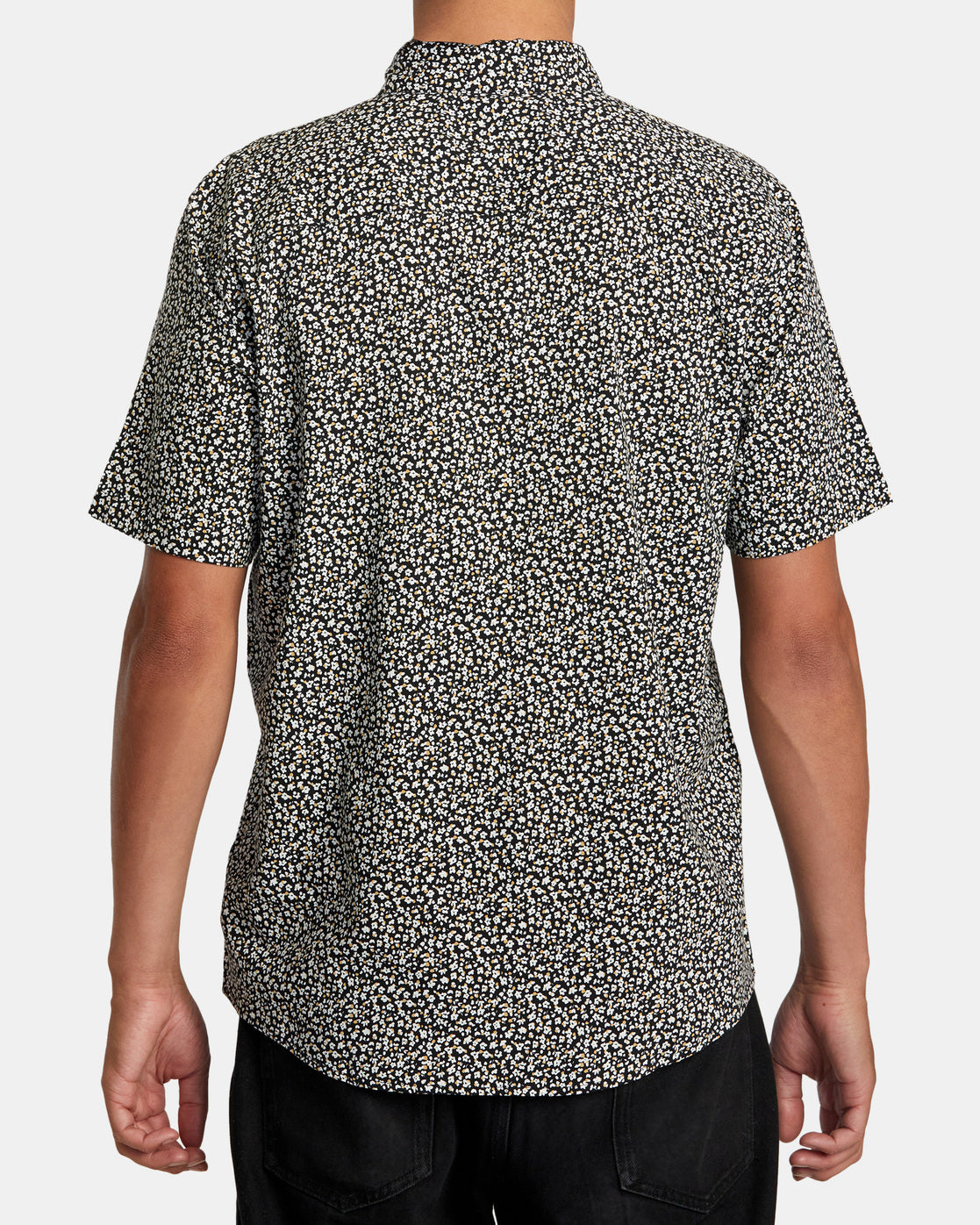 RVCA MICRO GARDEN SHORT SLEEVE SHIRT - BLK