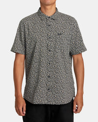 RVCA MICRO GARDEN SHORT SLEEVE SHIRT - BLK