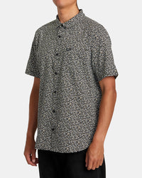RVCA MICRO GARDEN SHORT SLEEVE SHIRT - BLK