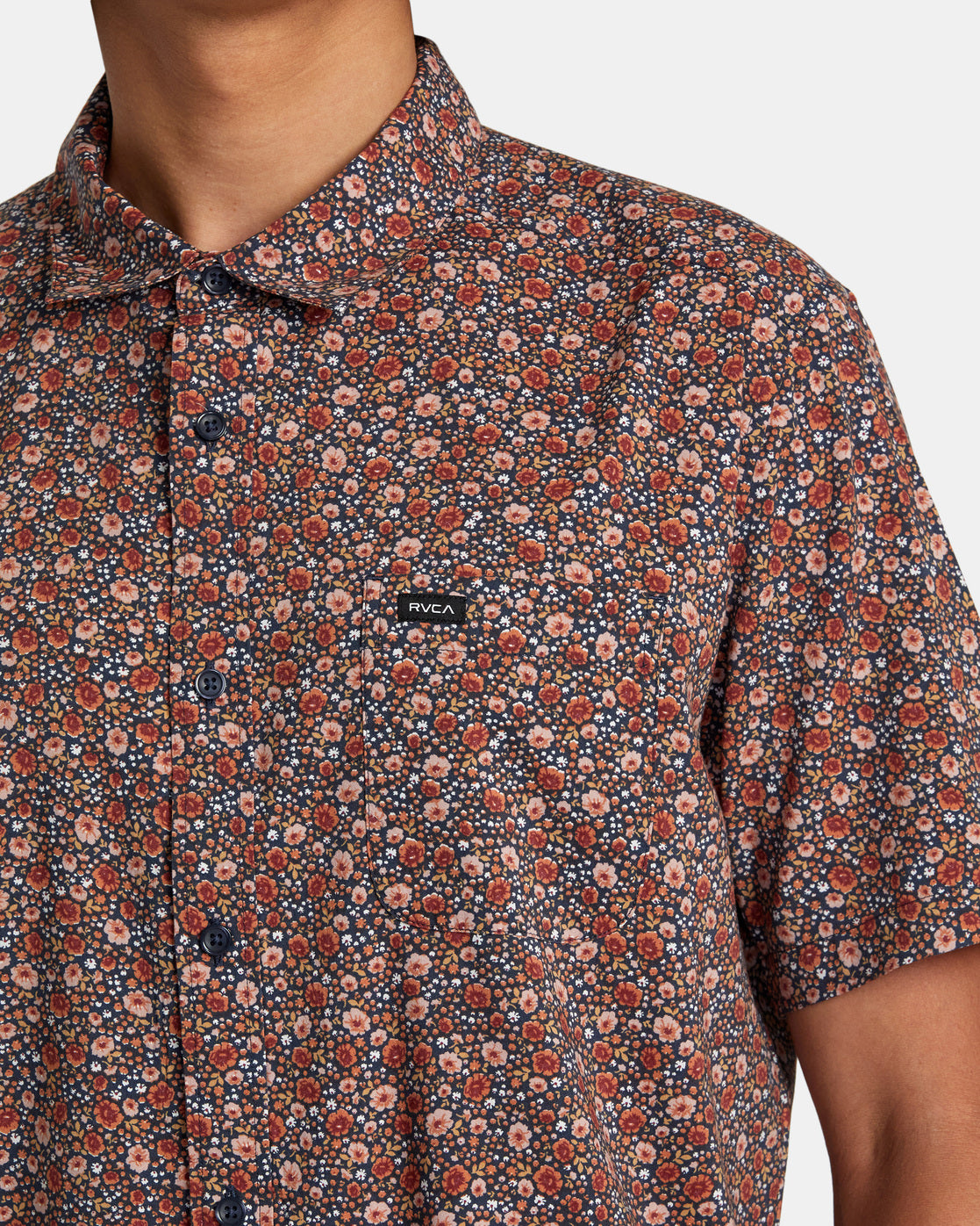RVCA ENGLISH ROSE SHORT SLEEVE SHIRT - MDY