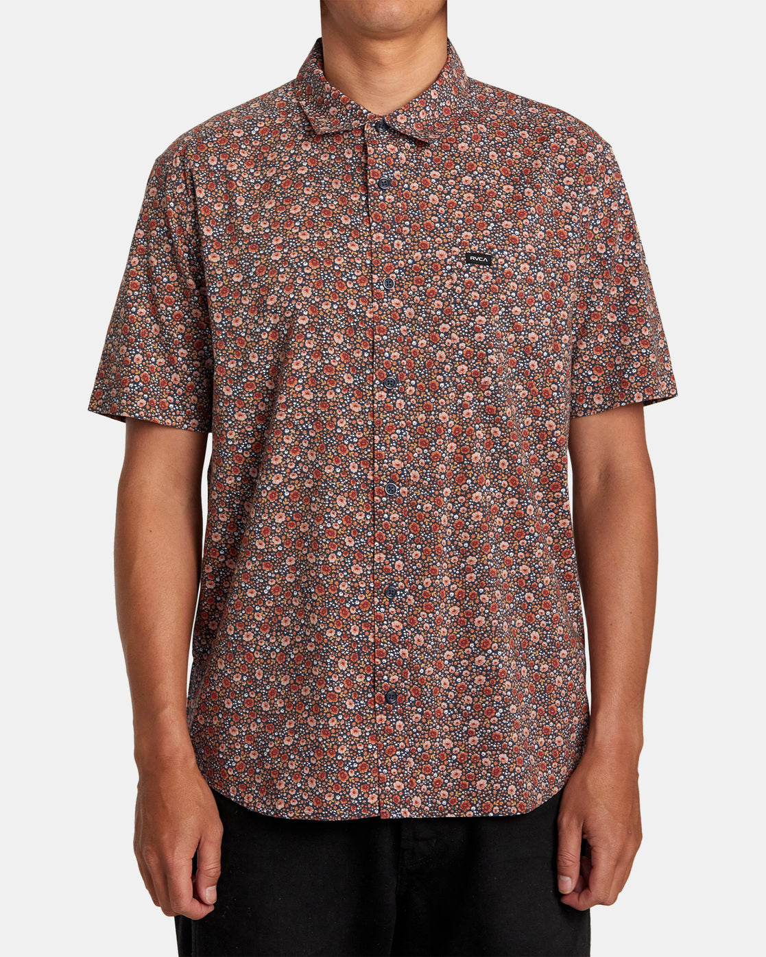 RVCA ENGLISH ROSE SHORT SLEEVE SHIRT - MDY