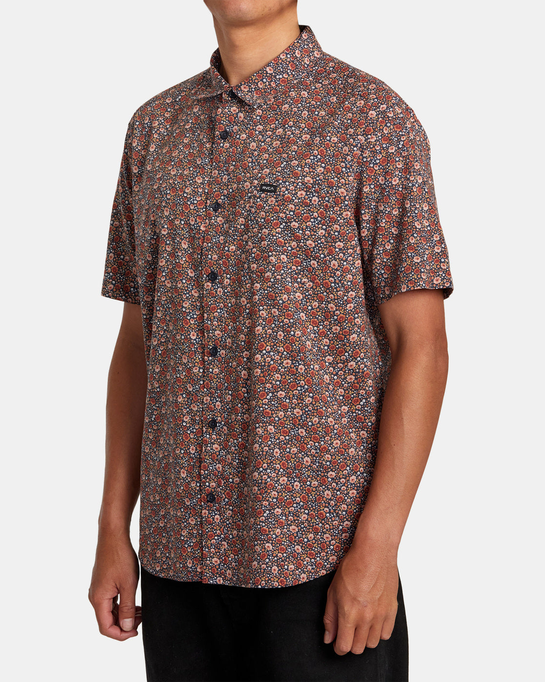 RVCA ENGLISH ROSE SHORT SLEEVE SHIRT - MDY